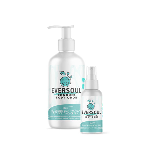 Eversoul Solutions® Deodorizing  8 oz Body Cream + 2oz Body Spray Package